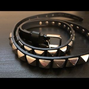 Studded leather belt, Italian leather.